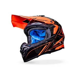 Шлем кроссовый ROCKOT RM-217 Kinetic GL (черн/оранж глянц, XXL)